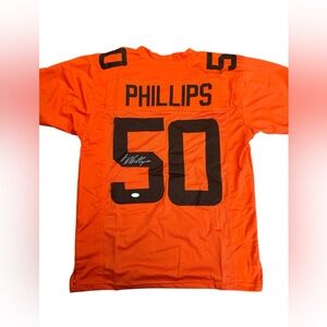 Signed custom jersey Jacob Philips JSA authentic Cleveland Browns XL 50 mens